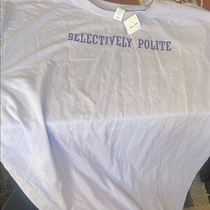 "Selectively Polite" Lavender Graphic Tee